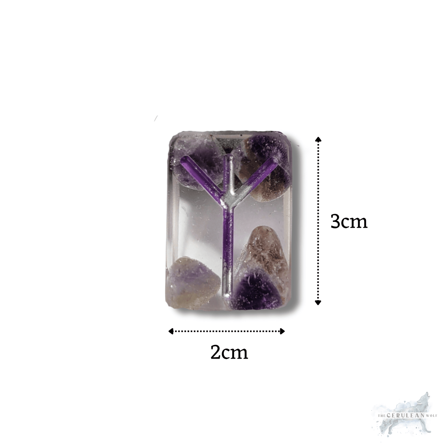 25 Amethyst Elder Futhark Runes - The Cerulean Wolf