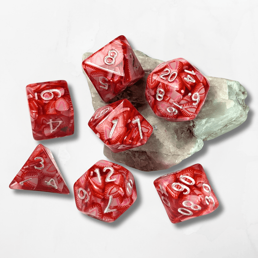 7 Strawberry Slice Dice Set - The Cerulean Wolf