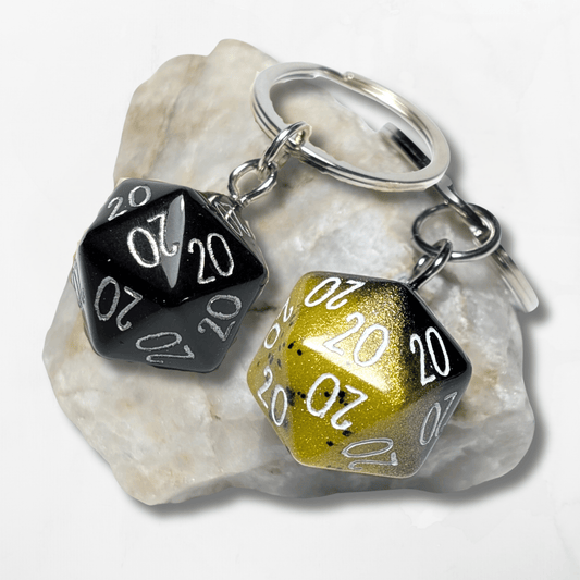 All 20s D20 Keyring - The Cerulean Wolf