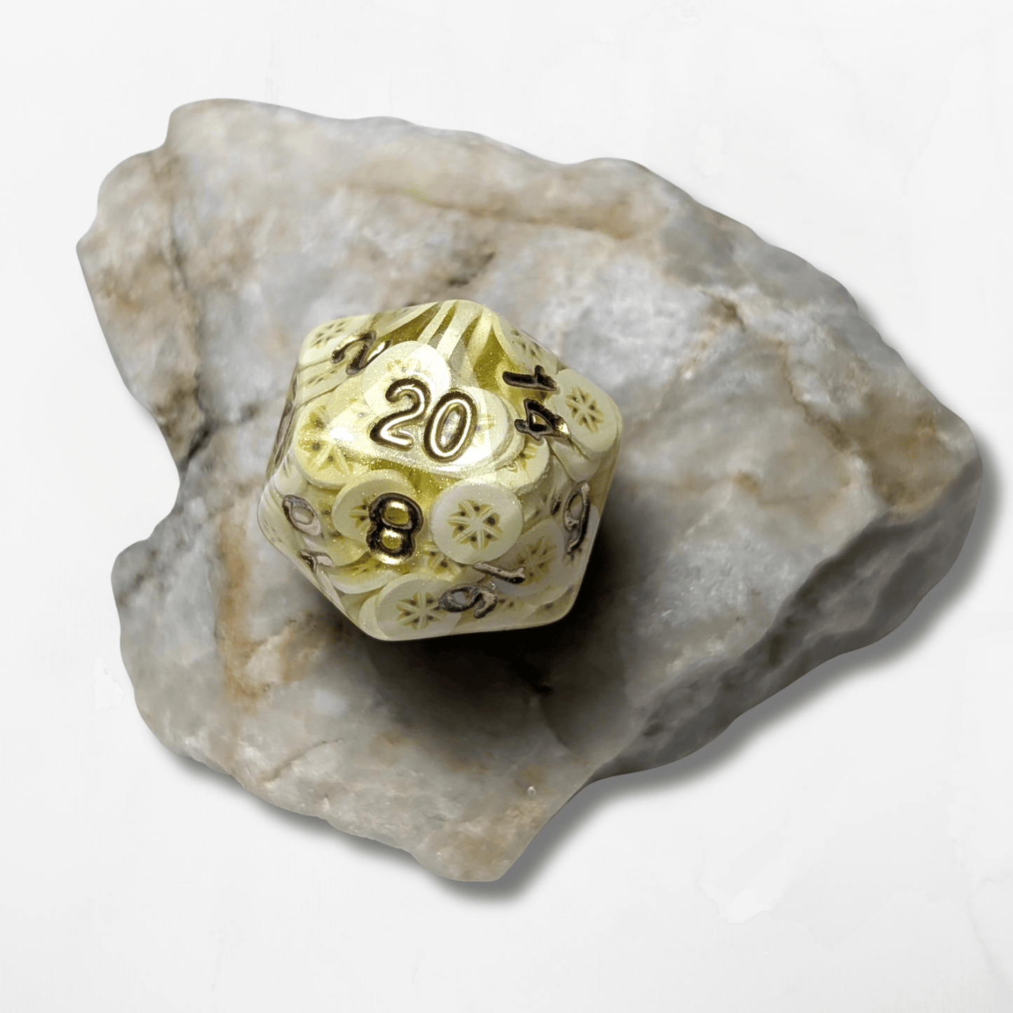 Banana D20 Dice - The Cerulean Wolf