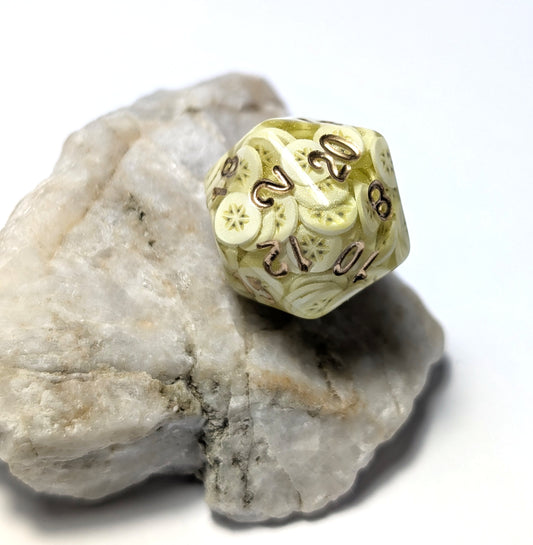 Banana D20 Dice - The Cerulean Wolf