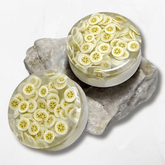 Banana Milkshake Double Flared Plugs - The Cerulean Wolf