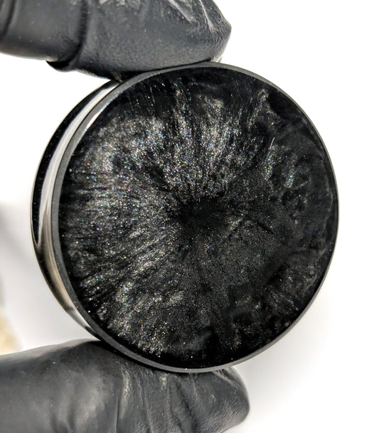 Black Depths Double Flared Plugs - The Cerulean Wolf