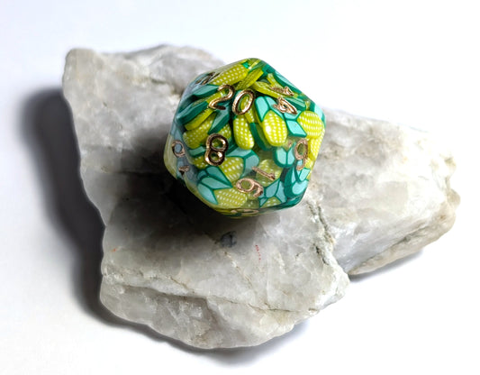 Corn D20 Dice - The Cerulean Wolf