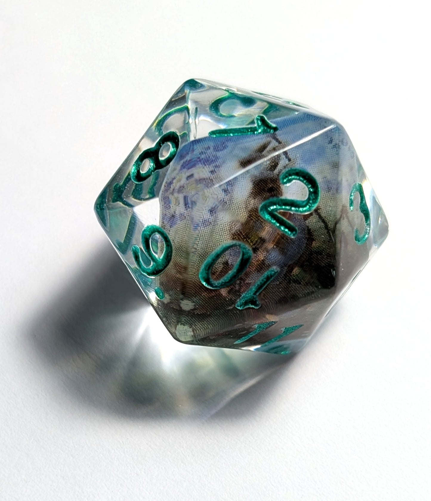 CUSTOM - 1x Dice Set & 2x Spindowns - The Cerulean Wolf