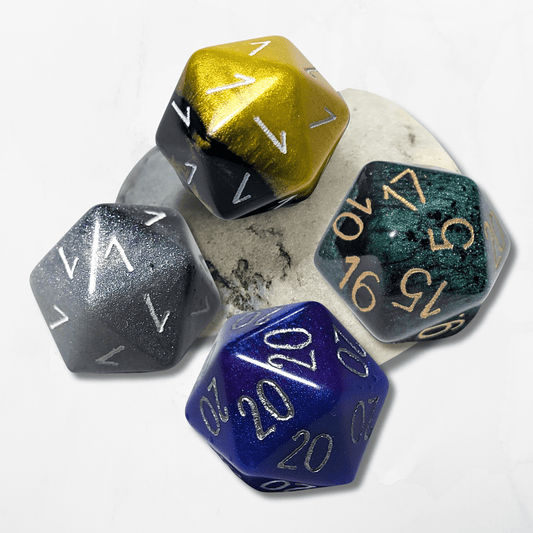 Custom Numbers & Colours D20 Dice - The Cerulean Wolf