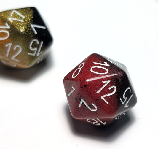 Custom Numbers & Colours D20 Dice - The Cerulean Wolf