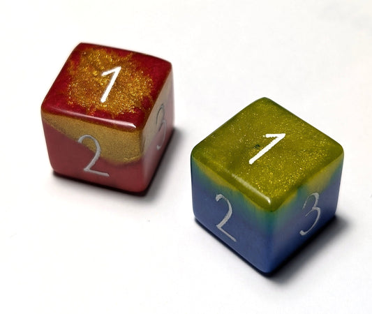 Custom Numbers & Colours D6 Dice - The Cerulean Wolf