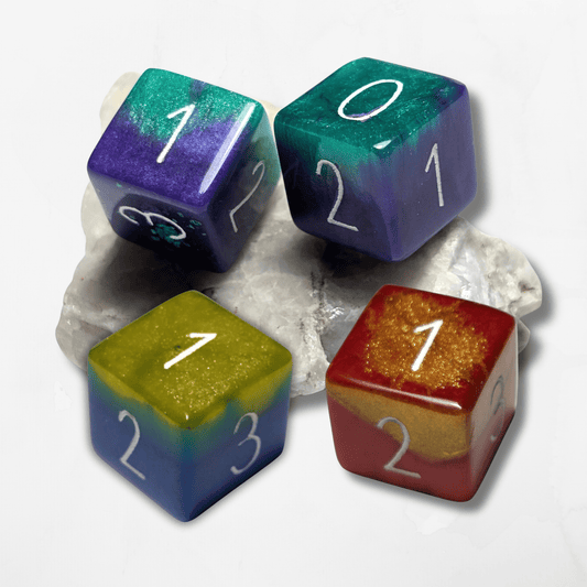 Custom Numbers & Colours D6 Dice - The Cerulean Wolf