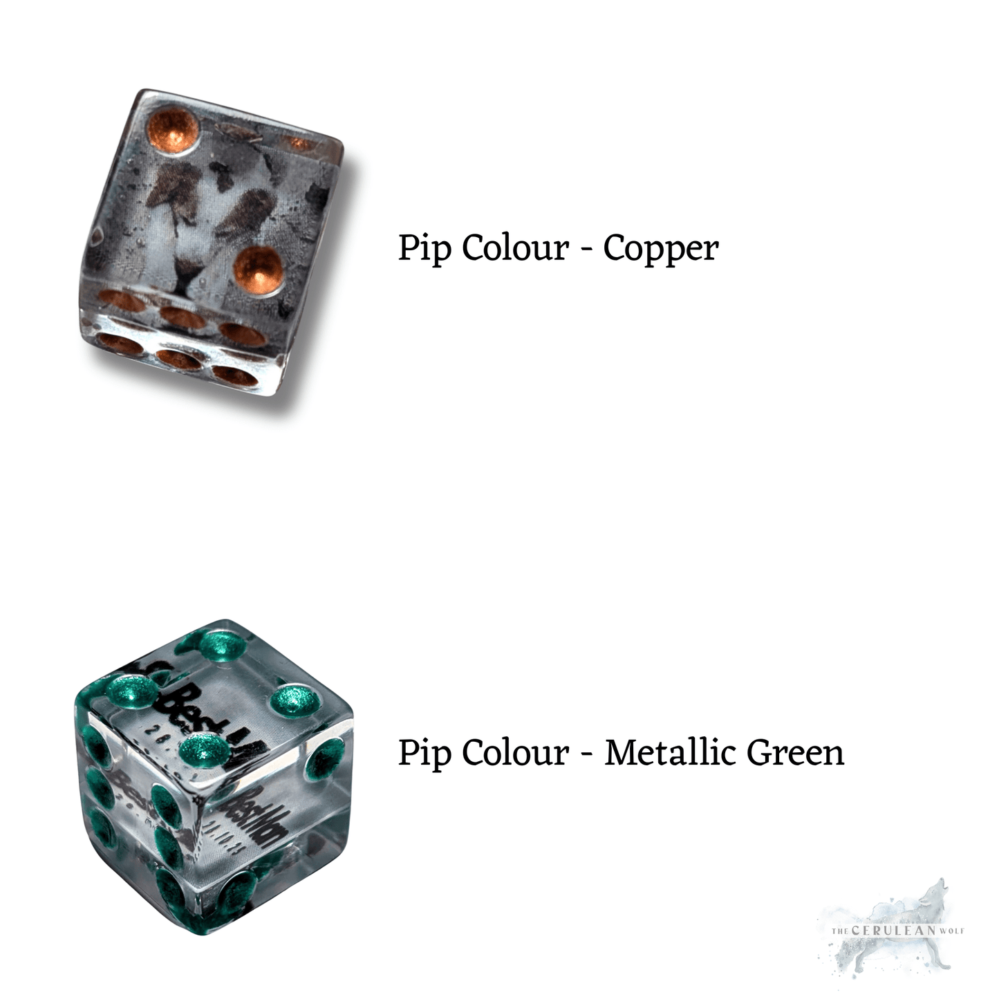 Custom Photograph Pipped D6 - The Cerulean Wolf