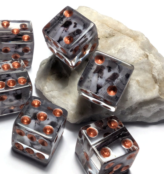 Custom Photograph Pipped D6 - The Cerulean Wolf