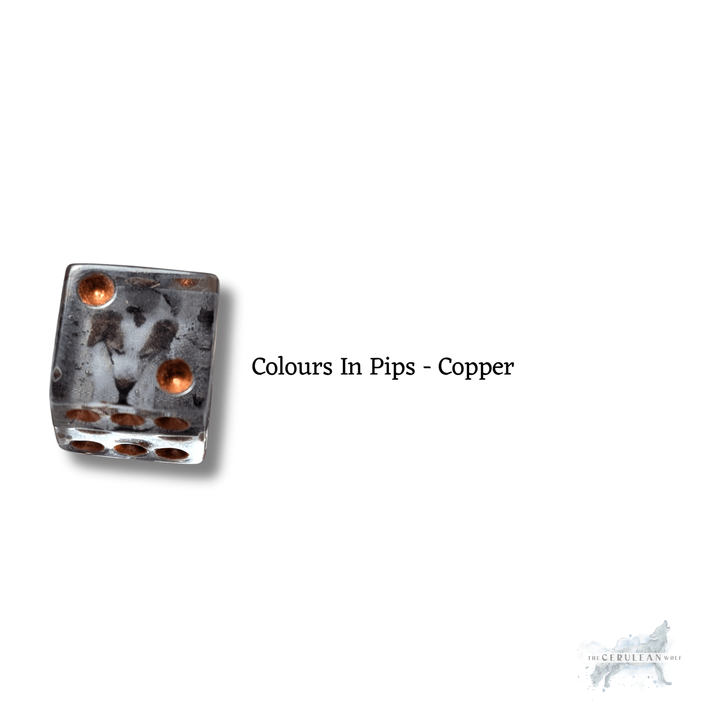 Custom Photograph Pipped D6 - The Cerulean Wolf