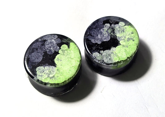 Customisable Double Flared Plugs - The Cerulean Wolf