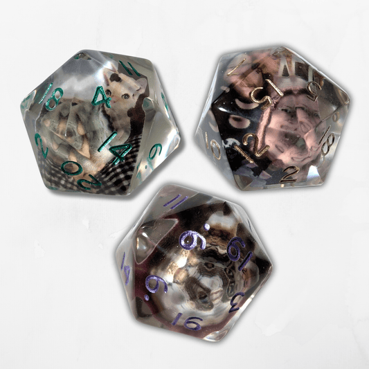 Customisable Photograph Chonk D20 - The Cerulean Wolf