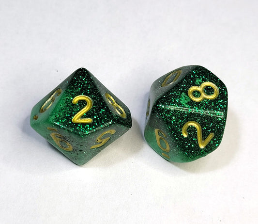 Customisable Single D10 Dice - The Cerulean Wolf