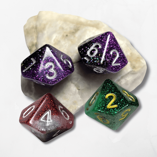 Customisable Single D10 Dice - The Cerulean Wolf