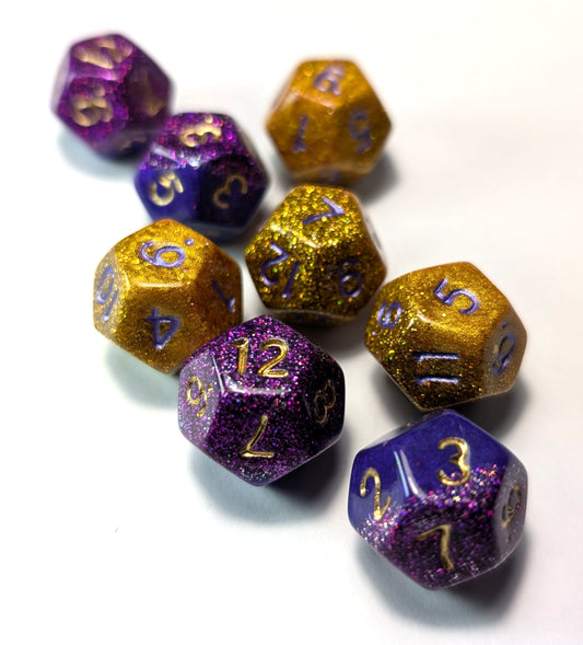Customisable Single D12 Dice - The Cerulean Wolf