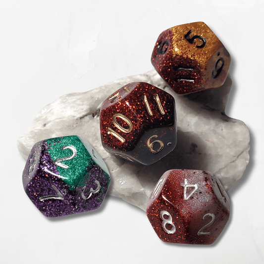 Customisable Single D12 Dice - The Cerulean Wolf