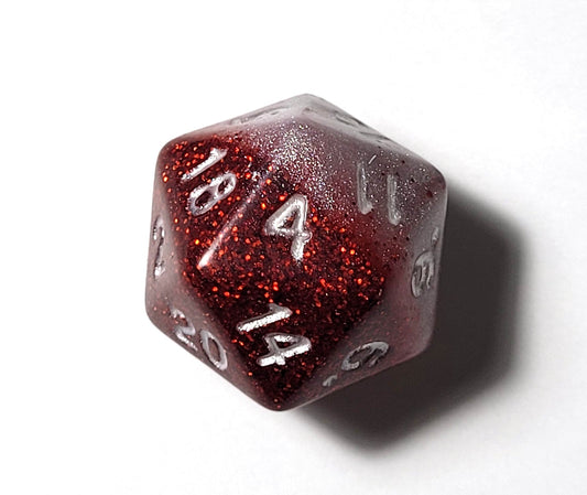 Customisable Single D20 Dice - The Cerulean Wolf