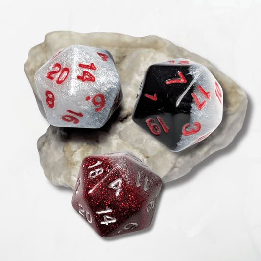 Customisable Single D20 Dice - The Cerulean Wolf