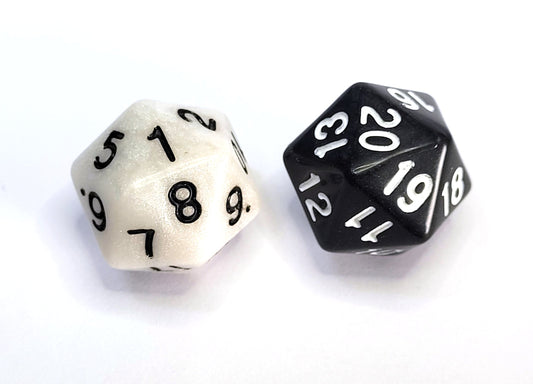 Customisable Turndown/Turnup D20 - The Cerulean Wolf
