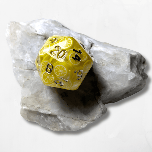 Lemon D20 Dice - The Cerulean Wolf