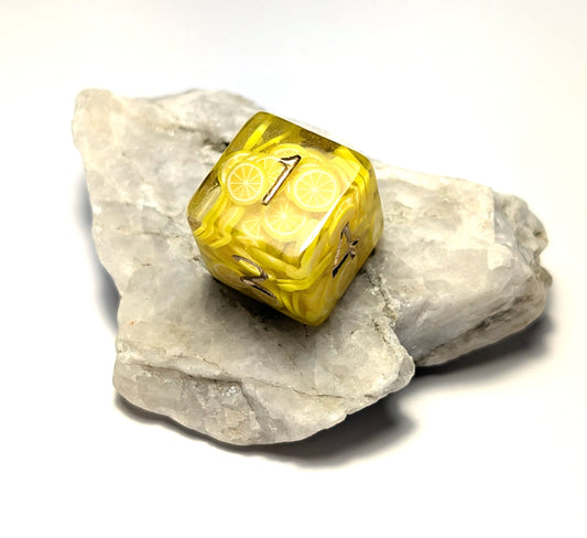 Lemon D6 Dice - The Cerulean Wolf