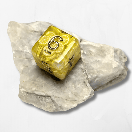 Lemon D6 Dice - The Cerulean Wolf