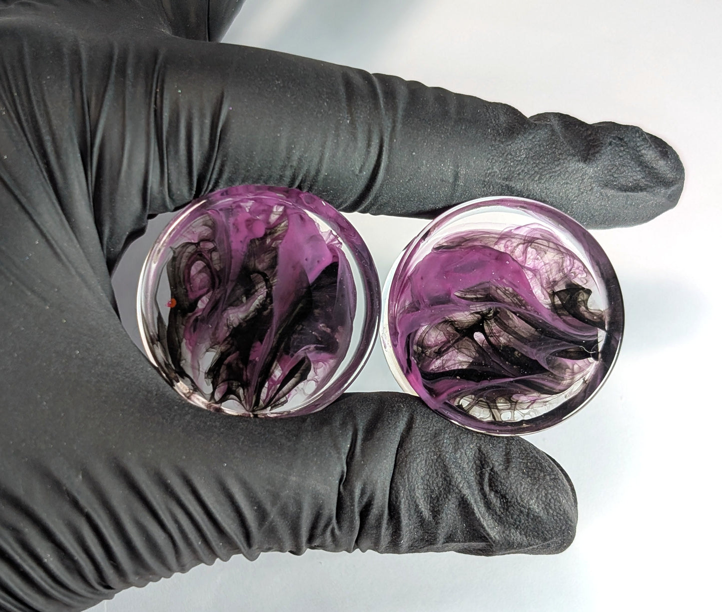Midnight Haze Double Flared Plugs - The Cerulean Wolf