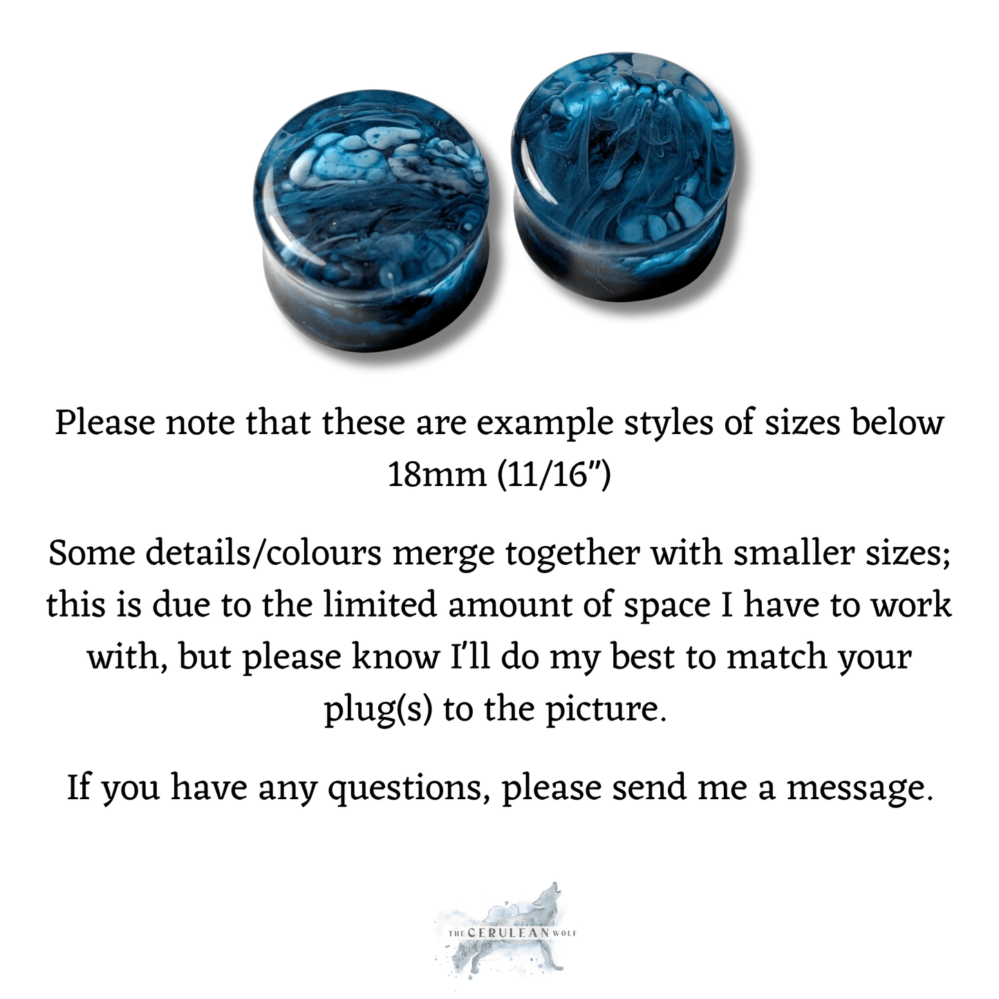 Ocean Mist Double Flared Plugs - The Cerulean Wolf