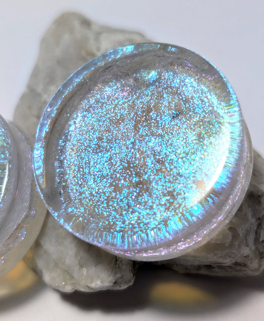 Opalescence Double Flared Plugs - The Cerulean Wolf
