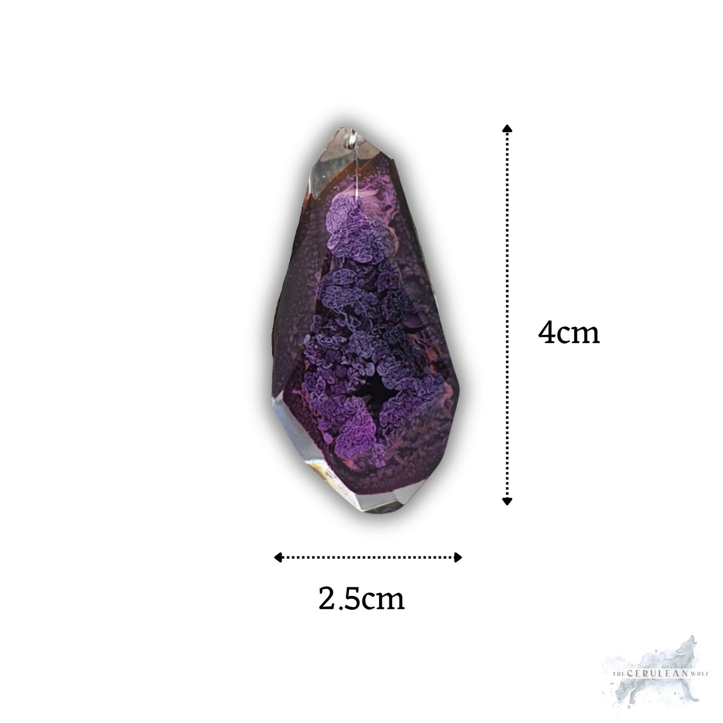 Purple Gem Pendant Necklace - The Cerulean Wolf