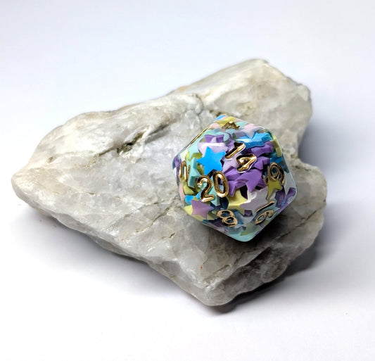 Star D20 Dice - The Cerulean Wolf