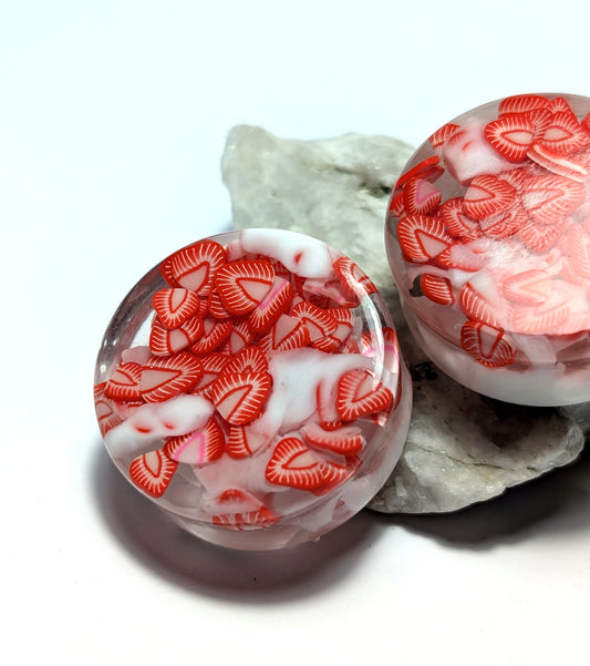 Strawberry Milkshake Double Flared Plugs - The Cerulean Wolf