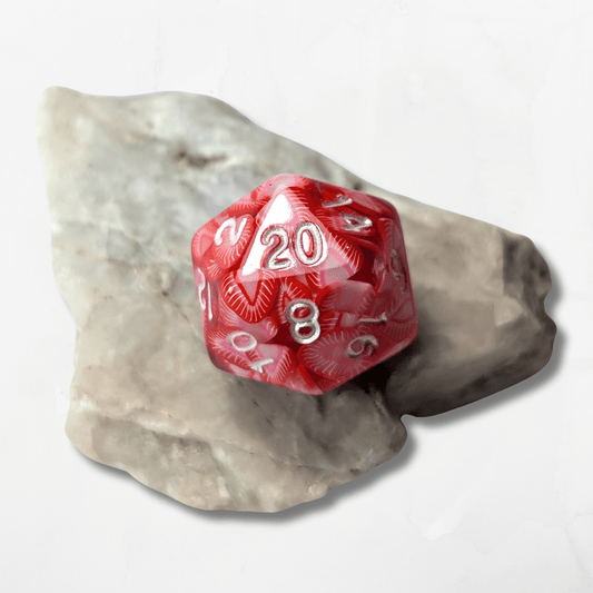 Strawberry Slice D20 Dice - The Cerulean Wolf