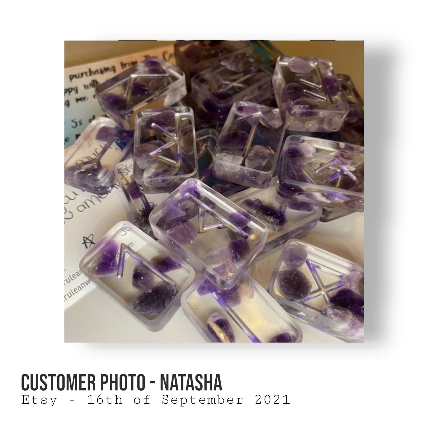 25 Amethyst Elder Futhark Runes - The Cerulean Wolf