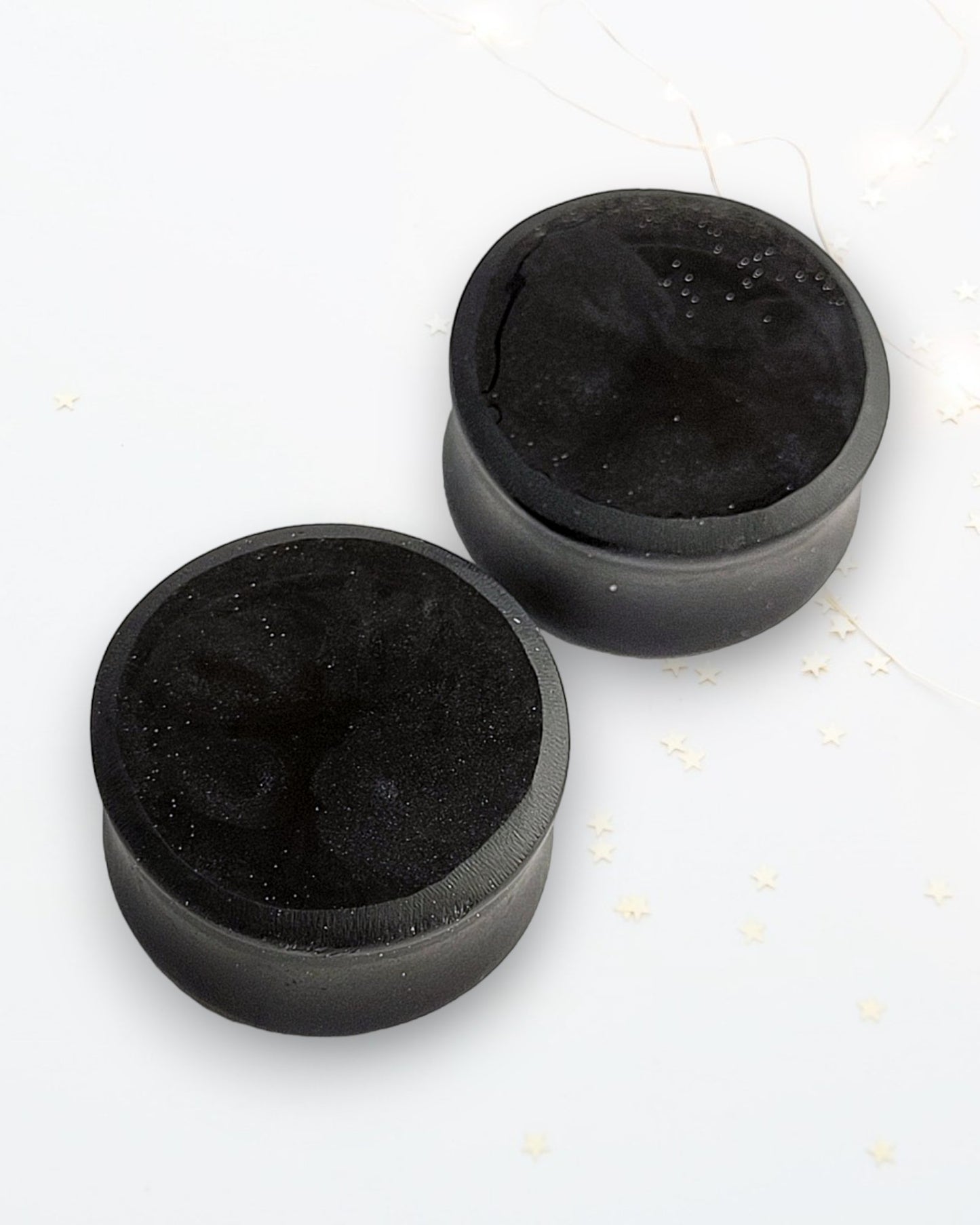 Black Depths Double Flared Plugs - The Cerulean Wolf