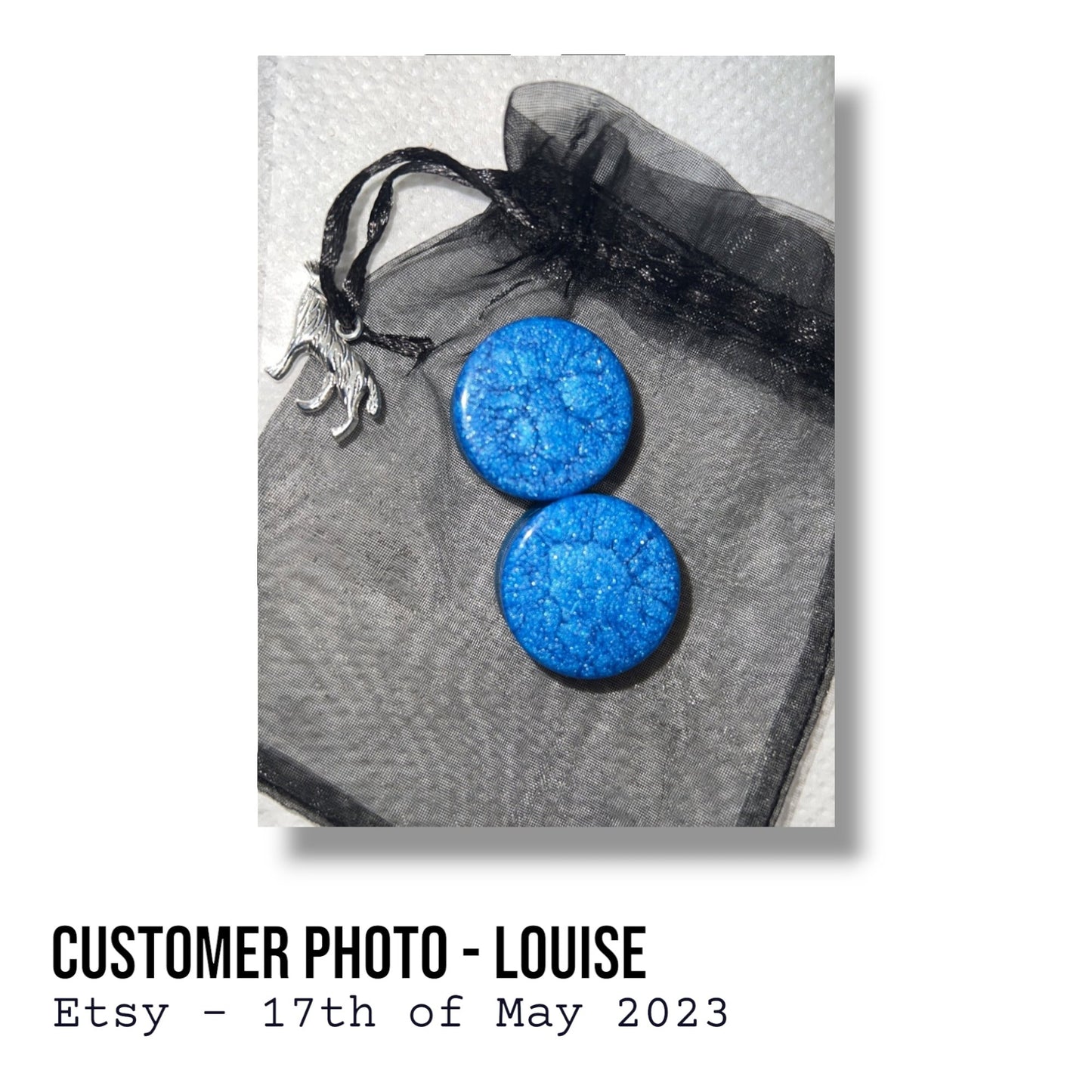 Blue Ocean Double Flared Plugs - The Cerulean Wolf