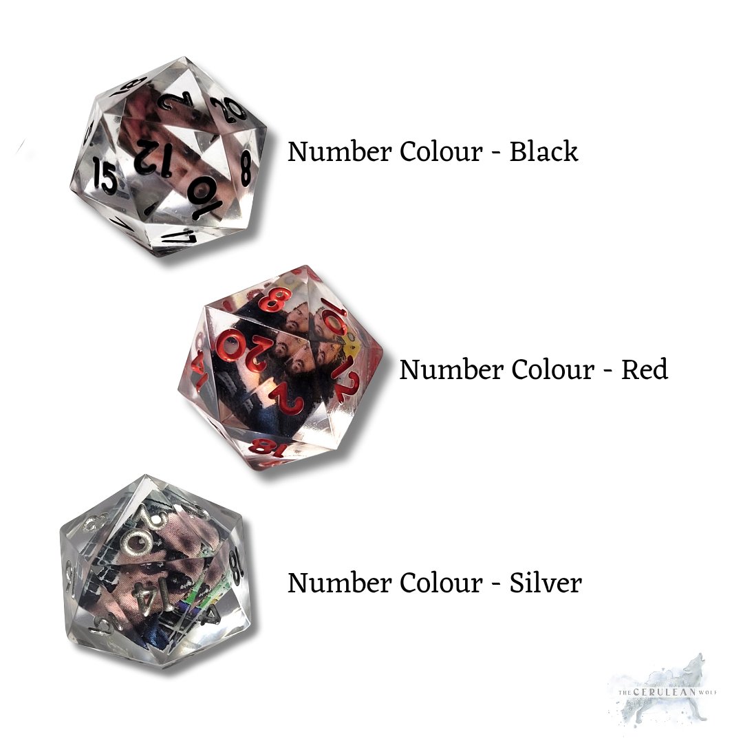 Custom Photograph D20 - The Cerulean Wolf