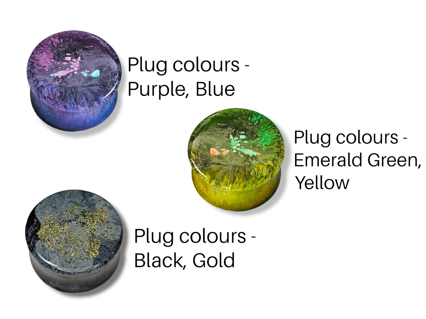 Customisable Double Flared Plugs - The Cerulean Wolf