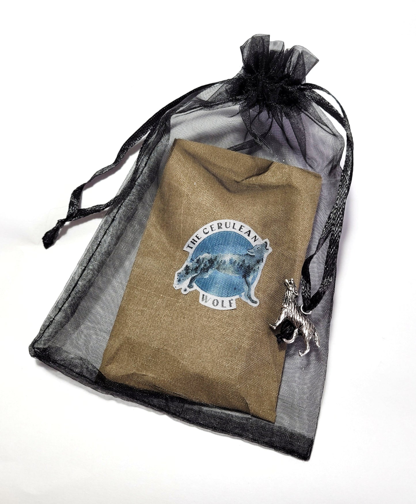 Customisable Safe Travels Car Mirror Charm - The Cerulean Wolf