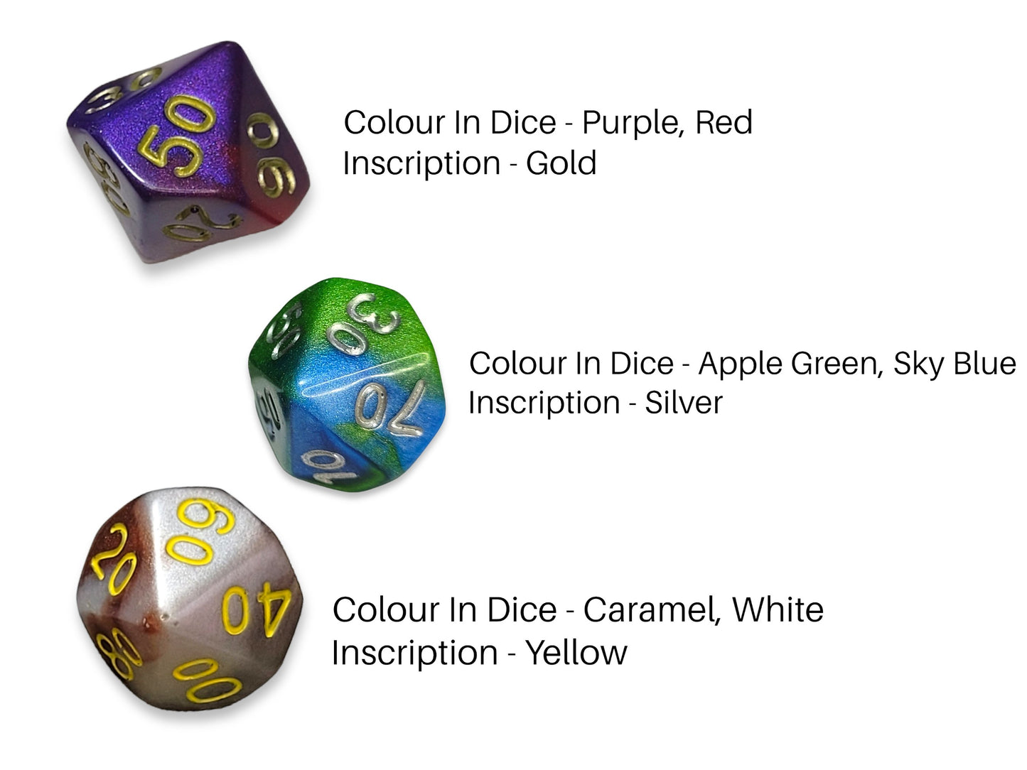 Customisable Single D% Dice - The Cerulean Wolf