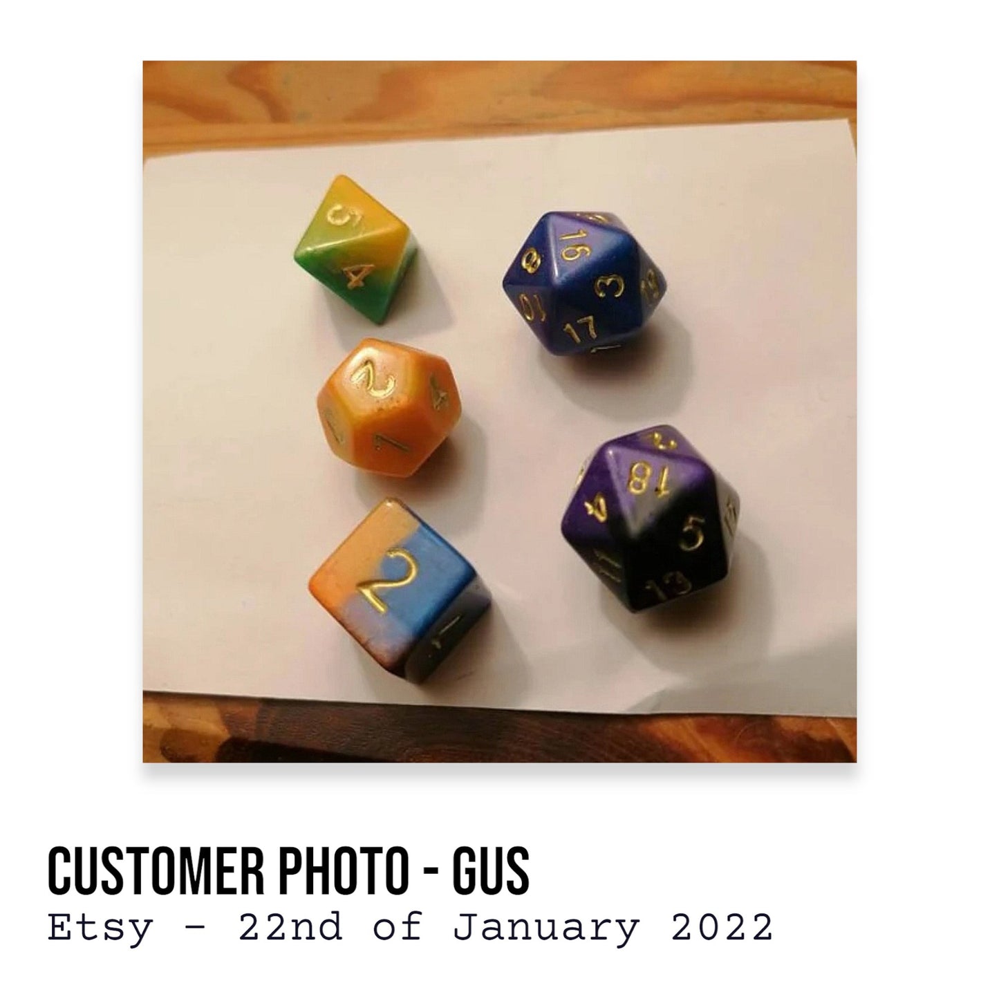 Customisable Single D12 Dice - The Cerulean Wolf