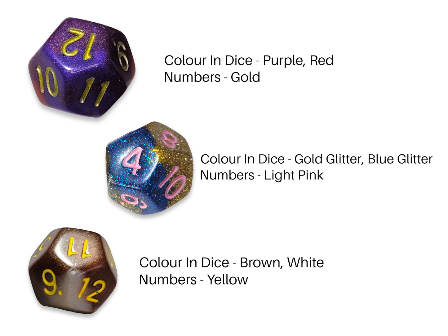 Customisable Single D12 Dice - The Cerulean Wolf