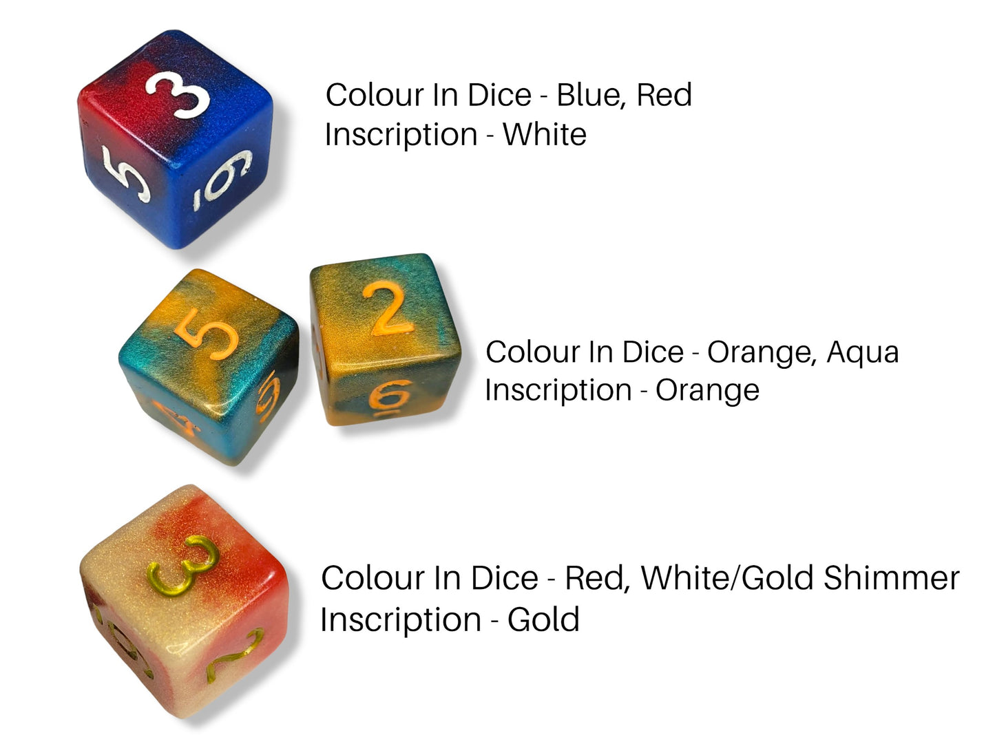 Customisable Single D6 Dice - The Cerulean Wolf