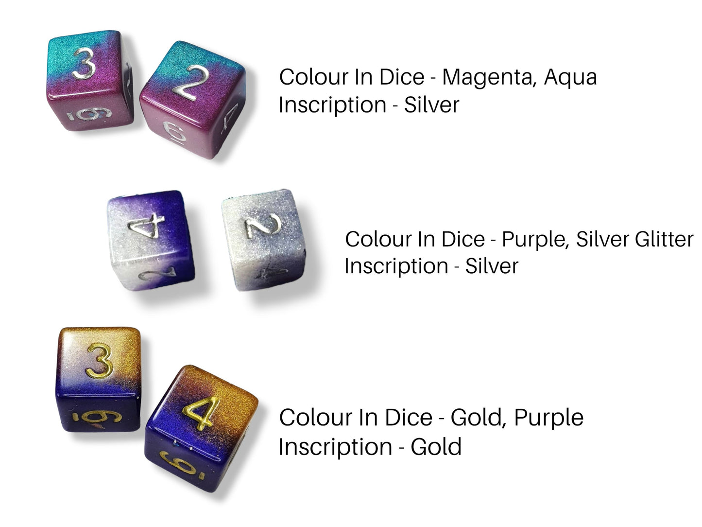 Customisable Single D6 Dice - The Cerulean Wolf