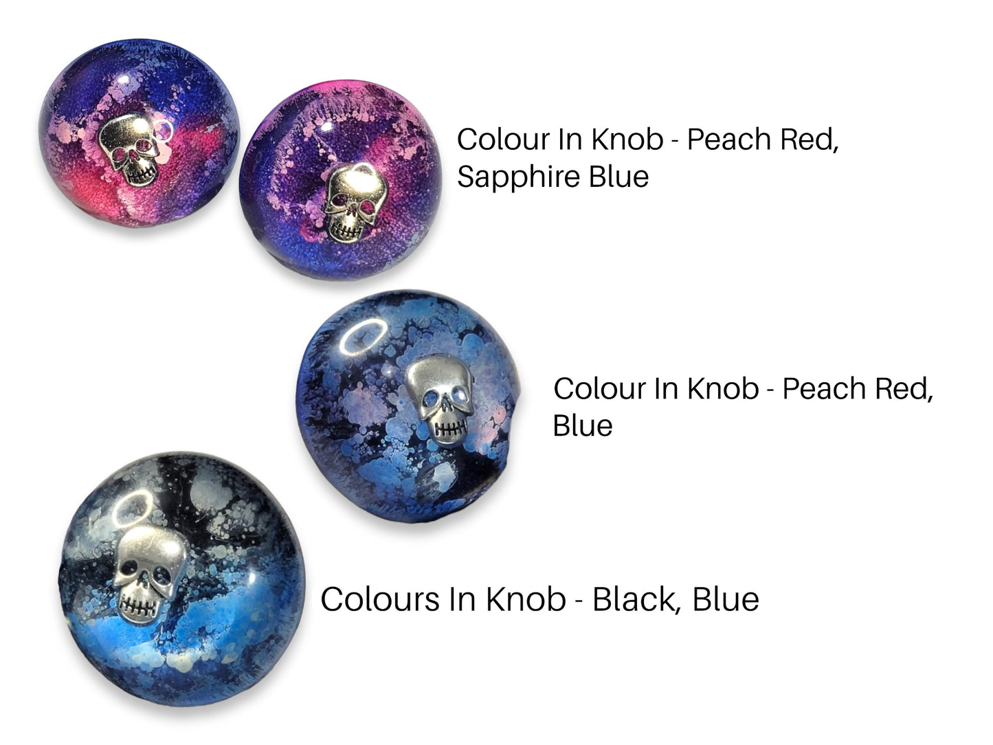 Customisable Skull Cabinet Door Handles/Knobs - The Cerulean Wolf