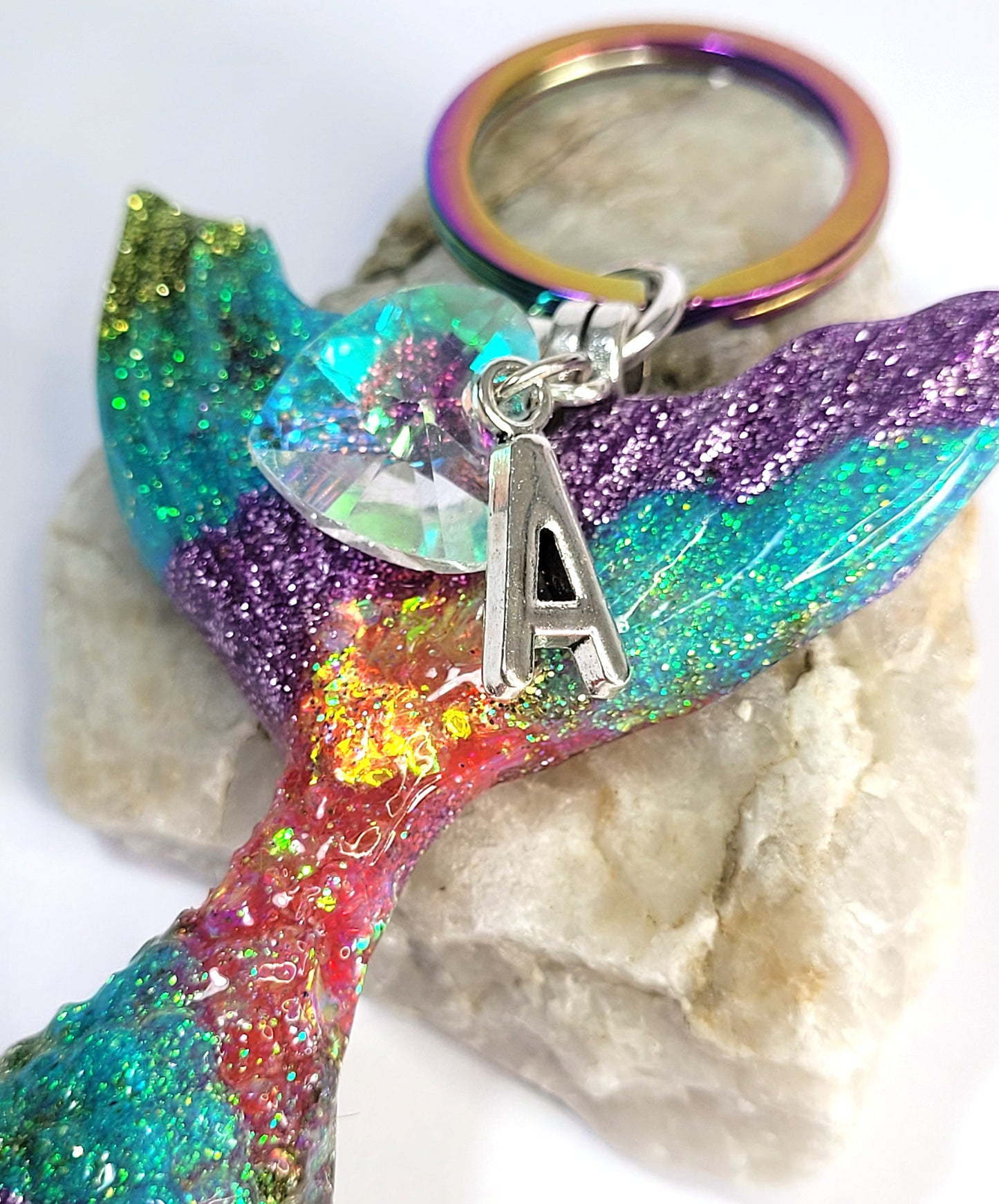 Glitter Mermaid Tail Keyring - The Cerulean Wolf