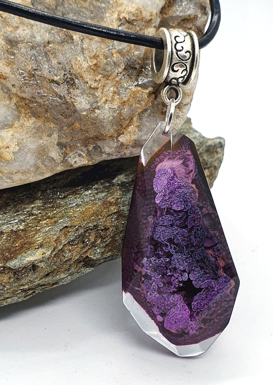 Purple Gem Pendant Necklace - The Cerulean Wolf