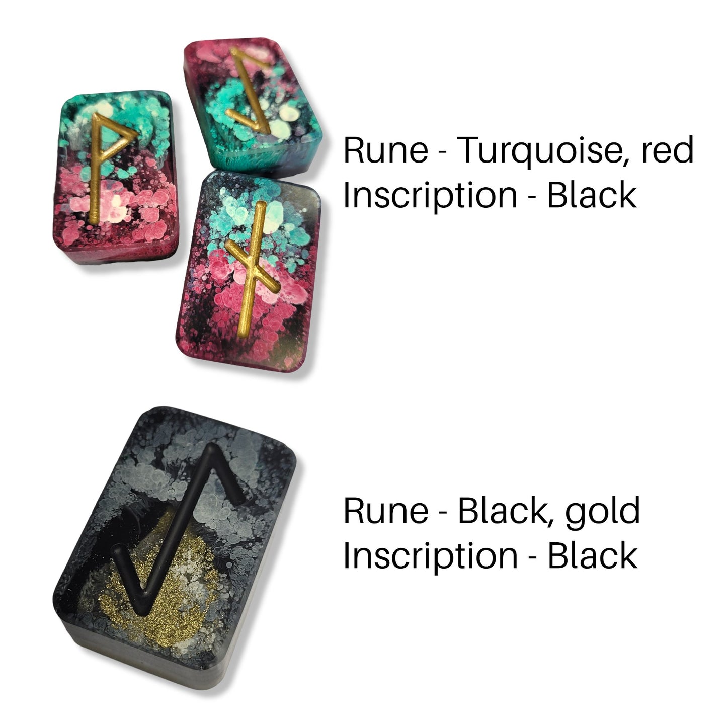 Single Customisable Elder Futhark Rune - The Cerulean Wolf